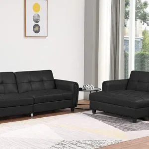 Istanbul Leather Ottoman Sofa Bed