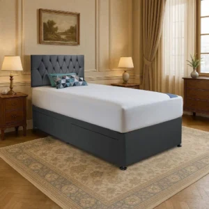 Single Divan Bed With Choice of Mattress – Headboard & Storage