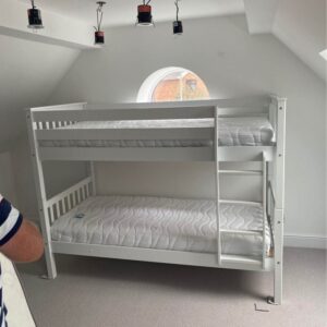 Lily Space-Saving Wooden Bunk Bed – Durable Bunk Beds for Kids – Sturdy and Safe Bunk Bed with Trundle for Siblings & Sleepovers