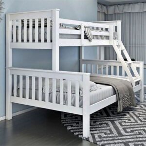 Lily Space-Saving Wooden TRIO Bunk Bed – Sturdy Bunk Beds for Kids- Ideal for Small Rooms & Sleepovers